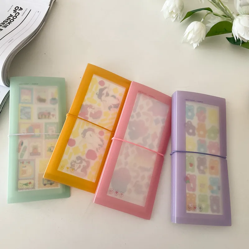 Candy Color Kawaii Bonds Stickers Bills Storage Collect Desktop Organizer Book School Stationery MINKYS stationery organizer stationery storage box