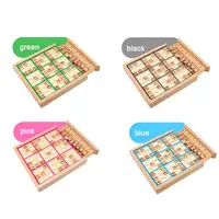 2021 New Sudoku Block Jigsaw Toys Educational Multi-Function Wooden Desktop Games Sudoku Nice Gift for Children 2