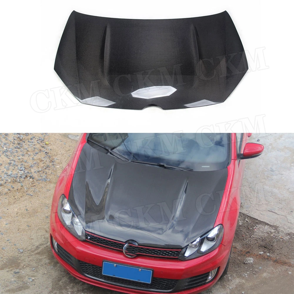 Передняя крышка капота двигателя из углеродного волокна FRP для Volkswagen VW Golf 6 VI MK6 GTI