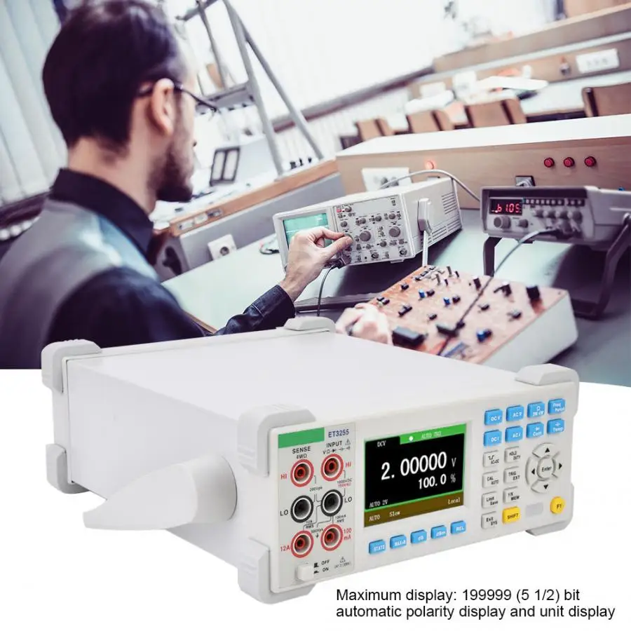 ET3255 цифровой 5 1/2 3,5 дюйма дисплей мультиметр TFT ЖК-экран USB мультиметр Измерение двойной параметр дисплей 110 В/220 В