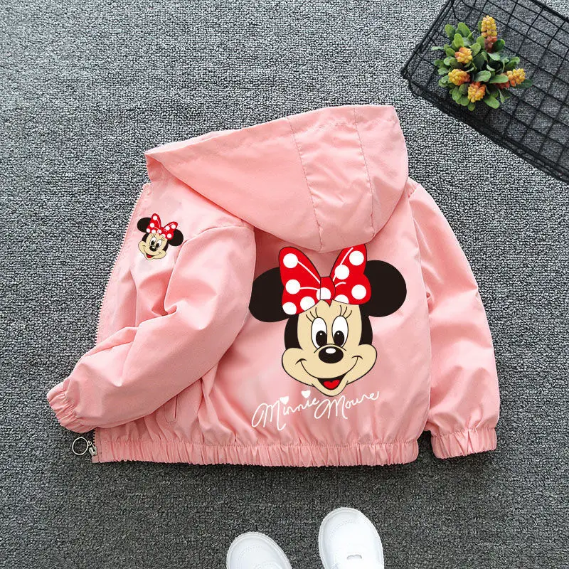 winter fleece jacket Children's Clothing Cartoon Mickey Minnie Jacket Autumn Coat Baby Boy Girl Outing Clothes Jacket Boys Spiderman Clothes red leather coat