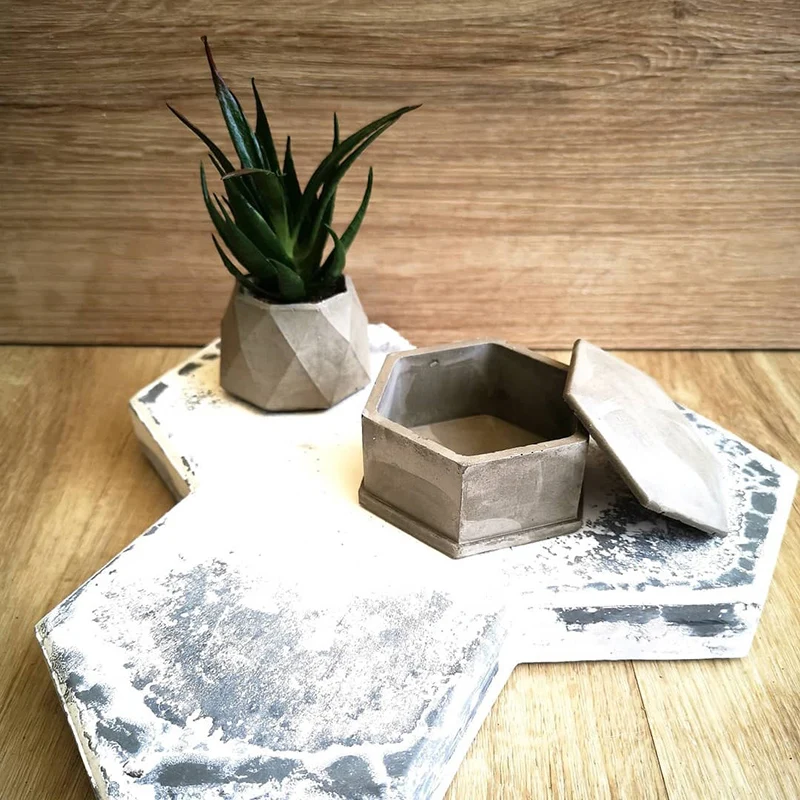 Concrete Box Molds jewelry Holder Molds Round Epoxy Resin Cement