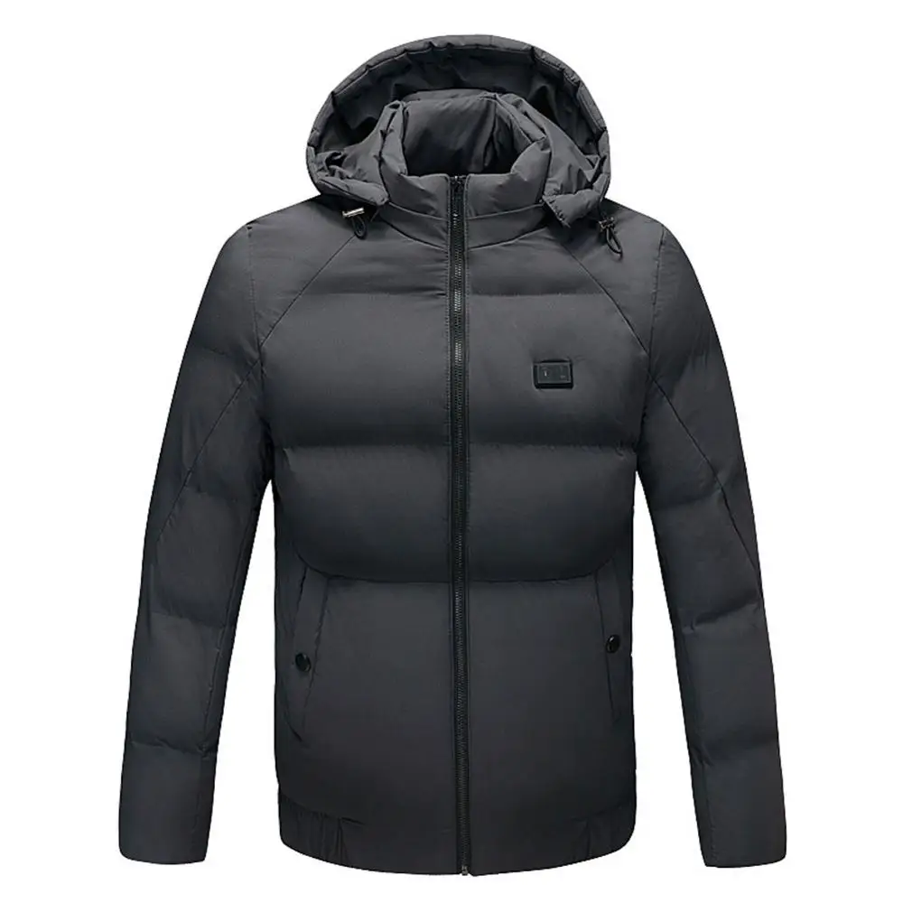 Gray 4XL Высокое качество куртки с подогревом модные мужские и женские куртки с электрическим подогревом USB куртки с капюшоном с электрическим подогревом - Цвет: Gray 4XL
