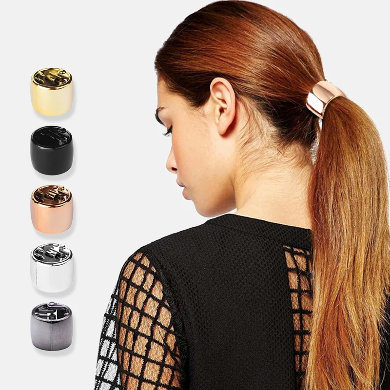 

Wild Fashion Solid Toothed Imitation Metal Ring Hair Circle Punk Style Ponytail Holder Hair Accessories Hair Ring