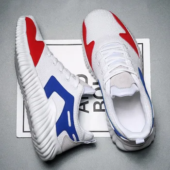 

Fashion Men Sneakers Mesh Casual Shoes Lac-up Lightweight Trainers Vulcanize Running Shoes Walking Sneakers Tennis Masculino