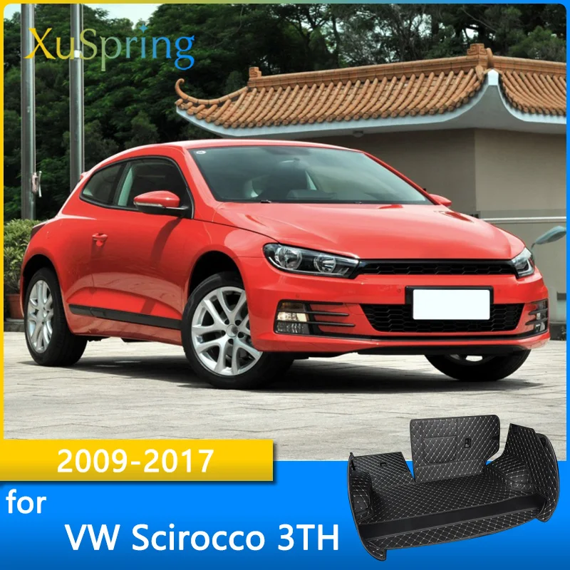 

Car Trunk Mat Cargo Liner For VW Scirocco 3TH 2009 2010 2011 2012 2013 2016 2017 Rear Tail Durable Boot Cover Protective Styling