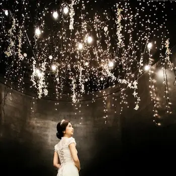 

LED String Light Silver Wire Fairy Warm White Garland Home Christmas Wedding Party Decoration Powered By Battery Batter USB 10m