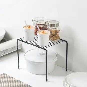 

New Hot Iron Kitchen Storage Rack Closet Shelf Dish Drying Rack Spice Jars Holder Seasoning Bottles Spice Rack Kitchen Organizer