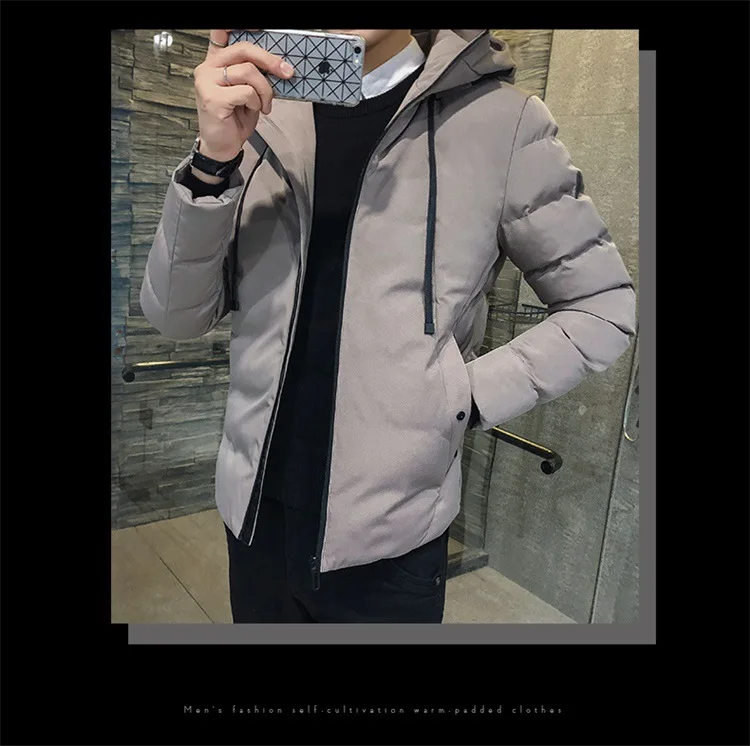 Autumn And Winter MEN'S Cotton Padded Clothing Warm Cotton Coat Korean-style Slim Fit MEN'S Coat Jacket Trend Casual Thick