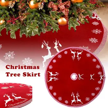 

Christmas Tree Skirt Mat Knitting Tree Skirt for Home Christmas Party Decoration