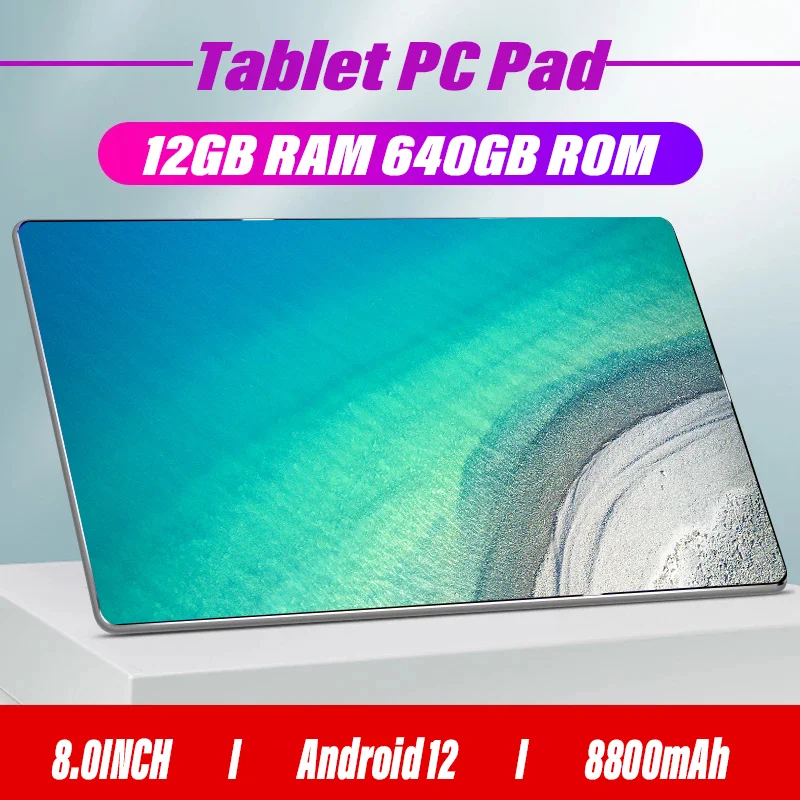 small android tablet Global Version Laptop Dual SIM Notebook 5G Tablet Android Pad Air WPS Office 7800mAh 4G LTE 12GB 640GB Google Play Computer best tablet pc