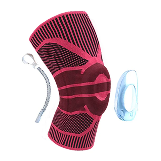 Knee Pads Professional Compression Knee Brace Support for Arthritis Relief, Joint Pain, ACL, MCL, Meniscus Tear, Post Surgery Style B Red 1pcs