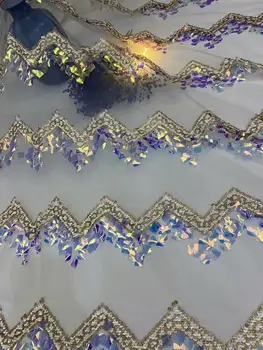 

Sequin Lace Fabric Sparkly Sequins French Net Lace Fabric Embroidered Mesh African Lace Sequin Fabric for Dress Sewing