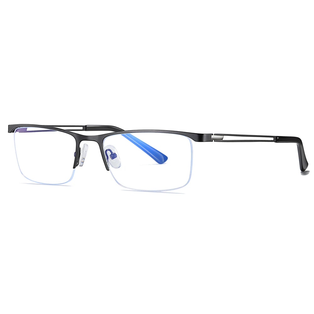Мужские очки в металлической оправе с защитой от синего света, компьютерный светильник, прямоугольные очки без оправы, оправы для очков с защитой от синего излучения