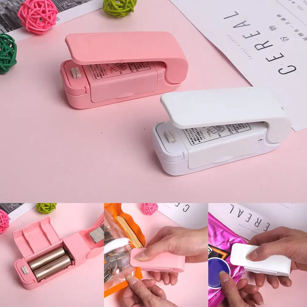 

Portable Mini Heat Sealing Machine Press Sealer Seal Packing Plastic Bag Tool Perfect reseal unused portions of food