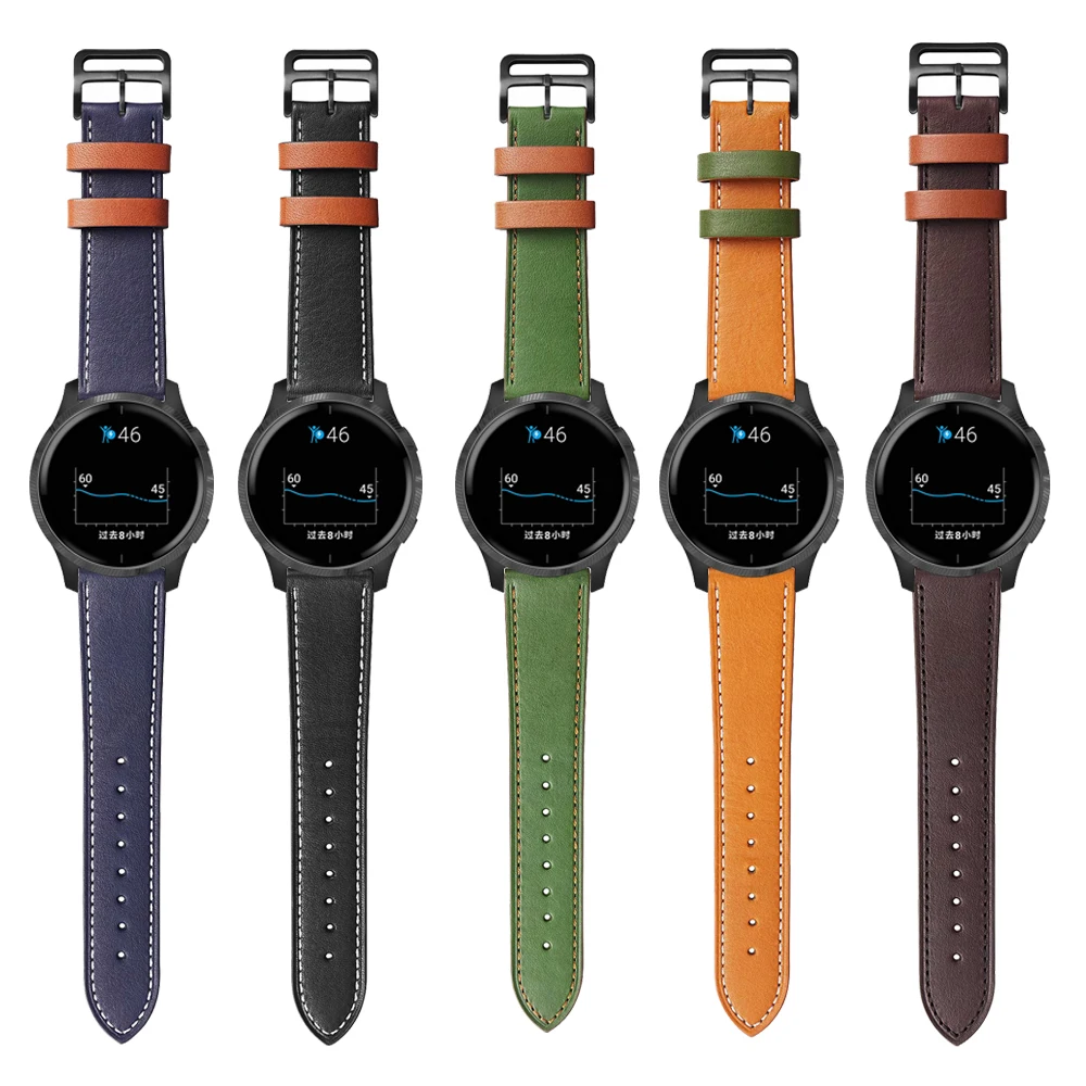 Ремешок для часов Garmin Venu GarminActive GarminMove 3 Style Vivoactive3 сменный кожаный ремешок