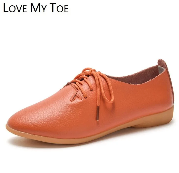 New 2019 Spring Simple Casual Genuine leather Woman Flat Shoes For Women Loafers Chaussure Femme Ladies Trainers Zapatos Mujer | Обувь