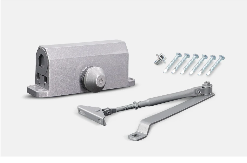 Marie 1102 silver automatic speed adjustable hydraulic buffer simple installation door closer for 25-45kg commercial residential_18