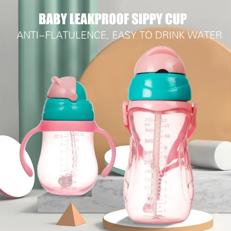 Детская чашка, светильник для новорожденного, цвета, молочный напиток, подарки, детская чашка, 260 мл/330 мл, для малышей, соломинка, для обучения воде, для детей