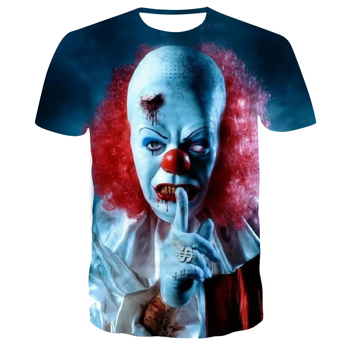 Horror Movie It Penny Wise Clown Joker 3D Print Tshirt Men/Women Hip Hop Streetwear Tee T shirt Cool Clothes Man Tops