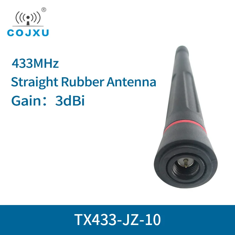 

433MHz Wifi Antenna 3dBi High Gain 50ohm SMA-J Interface TX433-JZ-10 Straight Rubber Antenna TPEE Waterproof