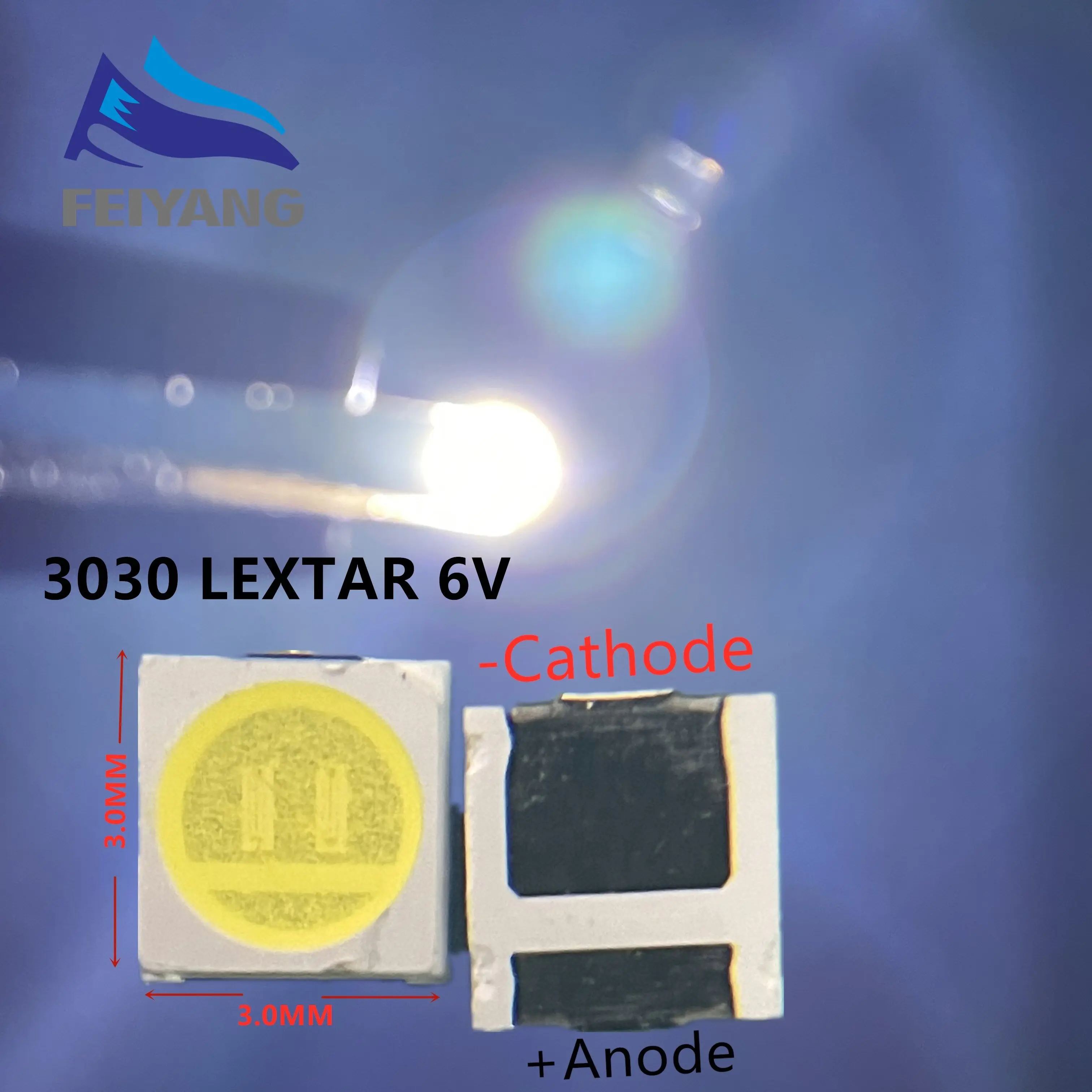 Светодиодная подсветка Lextar высокой мощности 1000 Вт 1 8 6 в холодный белый свет 150-187LM