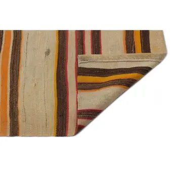 

Handmade Multicolor Vintage English Striped Rug Runner Rug 099x410 Cm-3'3''X13'5''