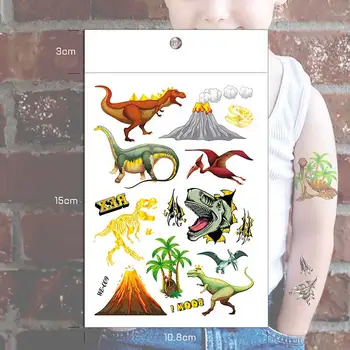 

4pcs/pack Dinosaur tattoo stickers temporary tattoo waterproof durable environmental protection cartoon children stickers