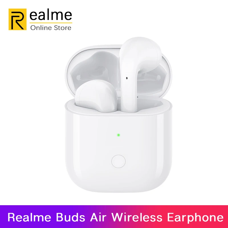 

New OPPO realme Buds Air Wireless Earphone R1 Headphone Chip Touch Control Dual Mic ENC Wireless Charging For realme X X2 Pro