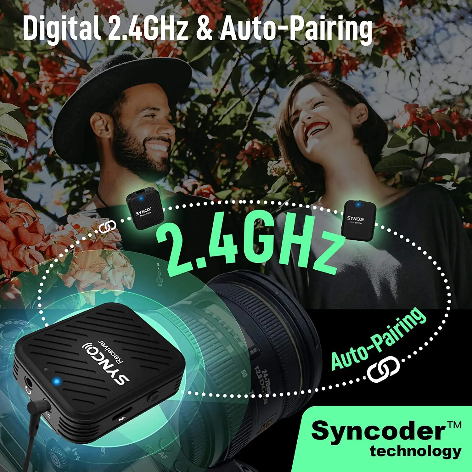 SYNCO G1 G1A1 G1A2 Беспроводной микрофон Системы 2 4 ГГц интервью петличный свободные