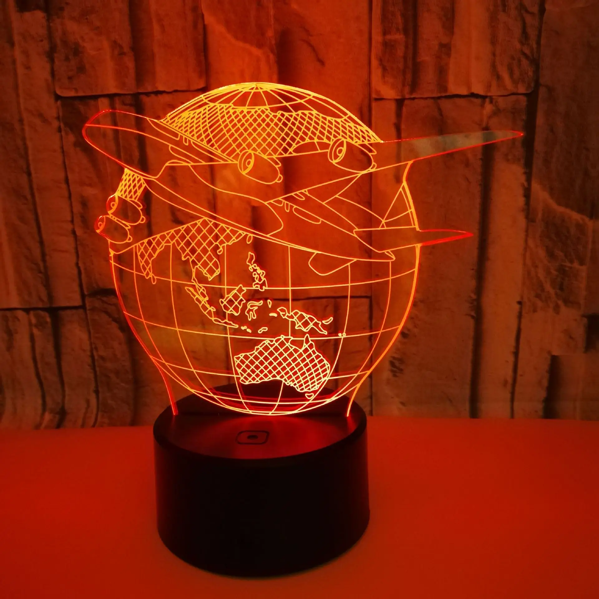 Настольные светодиодные 3d лампы с самолетом светодиодный светильник питанием от