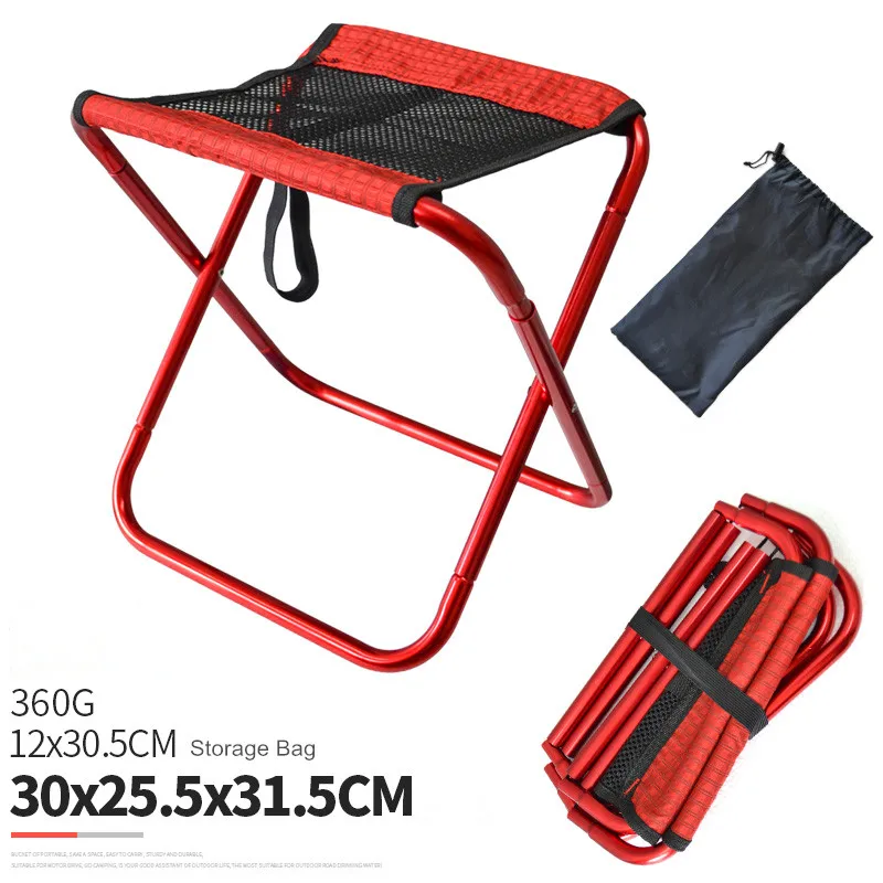 Outdoor Breathable Mesh Foldable Fishing Chair Aluminum Alloy Portable Camping Picnic folding chair