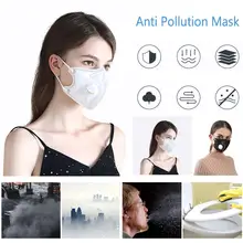 Анти-дымка рот маски моющиеся Сменный фильтр открытый активированный уголь складной PM2.5 Пылезащитная марлевая маска