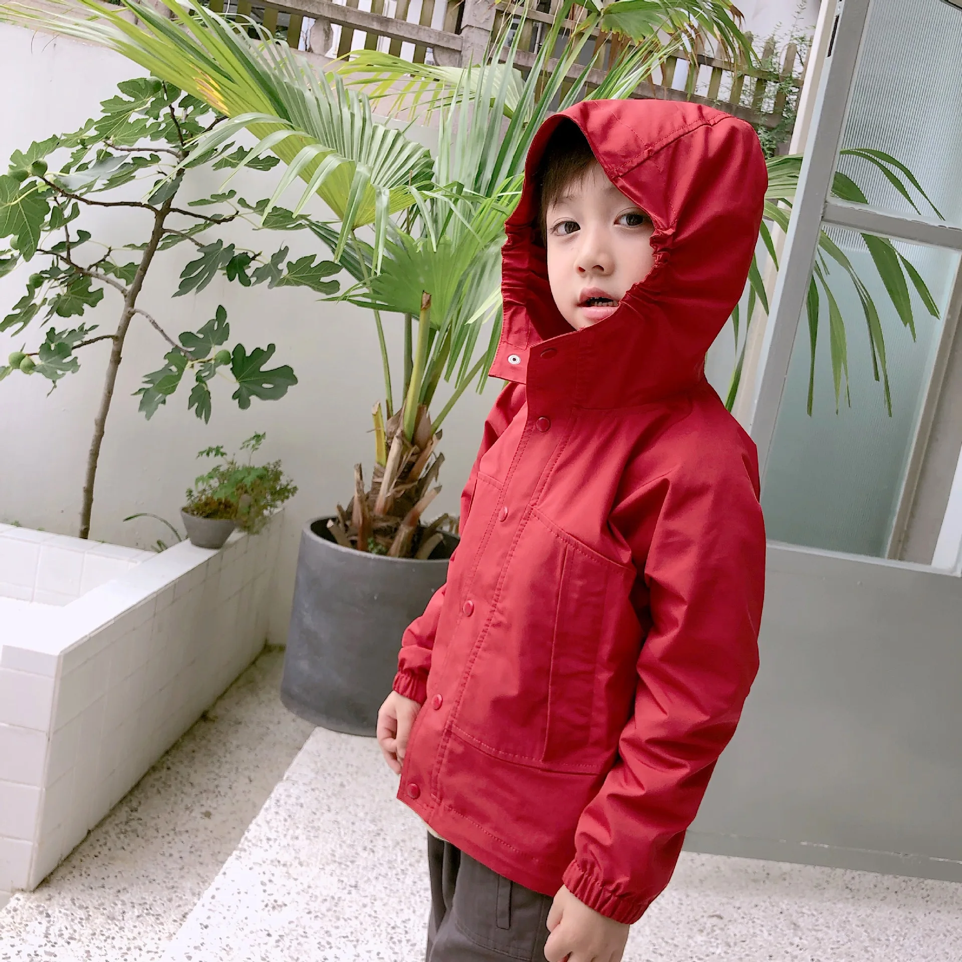 

Spot 2019 Autumn and Winter New Children's Korean Version Air-style Windbreaker Hooded Jacket Baby Kids Coats Jacket Clothing