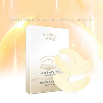 

New Gold Bird's Nest Crystal Eye Mask Tighten Skin Remover Black Circles Eye Bags Hydrating Eye Patch Deep hydration