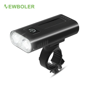 

NEWBOLER Powerful Bicycle Light 5200mAh Aluminum Power Bank USB Rechargeable T6 Bike Light Front MTB Flashlight Bike Accessories