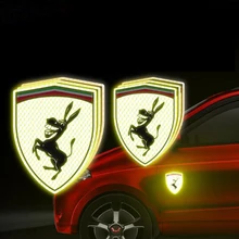 2 шт. Farah Donkey светоотражающие ленты креативПредупреждение ющие отражательные наклейки для автомобилей наклейки защитные полосы Декор автомобиля сделано из 3M материала