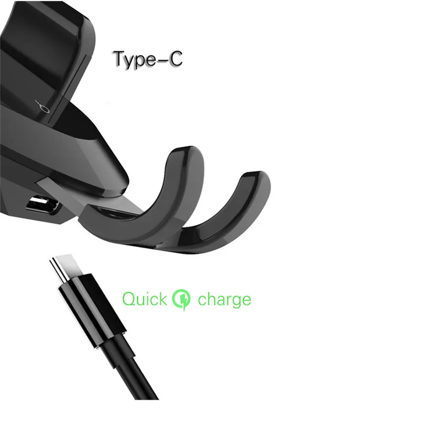 Автомобильное гравитационное Qi Беспроводное зарядное устройство Автомобильный gps Держатель 10 Вт Быстрая зарядка каргадор для Xiaomi Mi9 samsung S10 Note Plus iPhone8 11 Pro Max