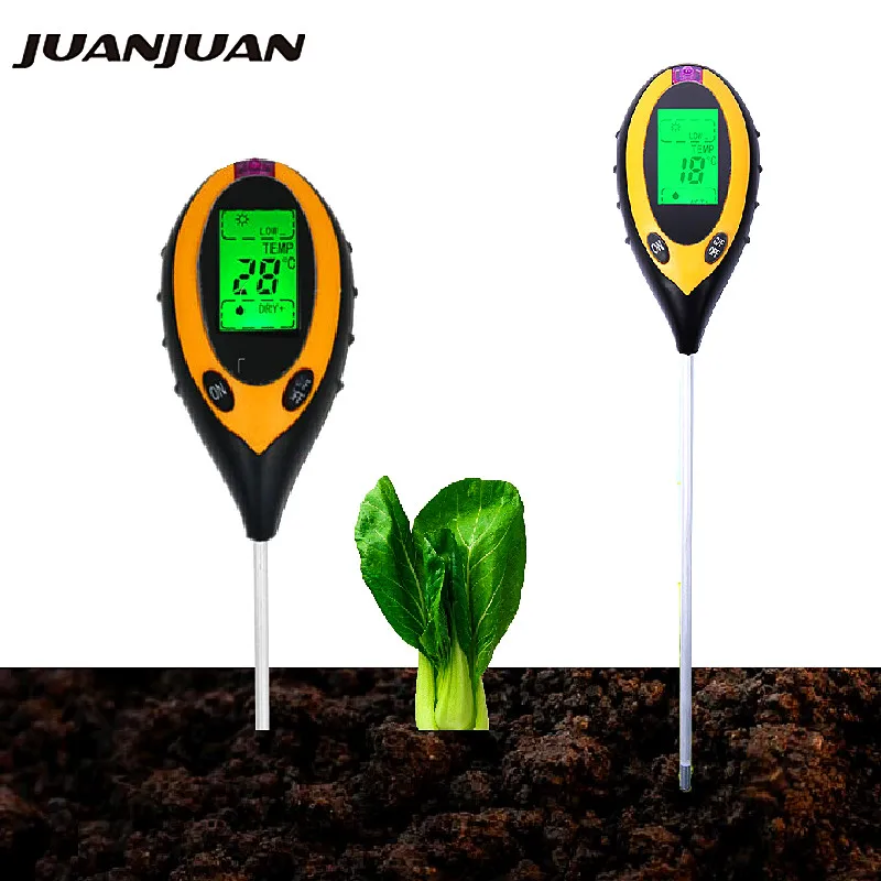 Preise 4 in 1 PH Meter Boden Tester Boden Feuchtigkeit Monitor Sonnenlicht Temp Tester Säure Alkali Messen Werkzeug Für Gartenanlage 20% OFF