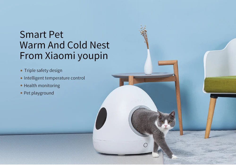 Умные кровати для кошек, собачий коврик, теплое и холодное гнездо от youpin, термостат, интеллектуальное управление температурой, приложение для домашнего питомца, игровая площадка