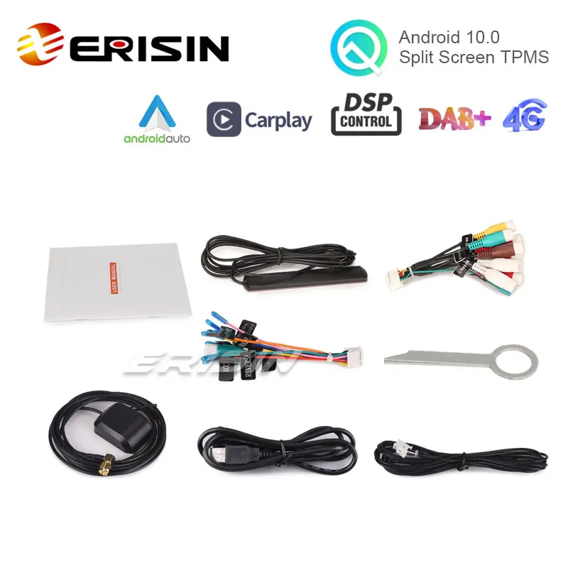 Erisin 8-Cœurs 10.25 Pouces Android 12 Autoradio pour Audi Q5