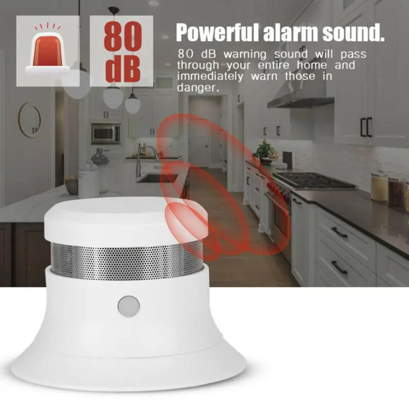 

Wireless Photoelectric Smoke Detector Fire Alarm Sensor System Cordless Optical Acoustic Alarm Home Security
