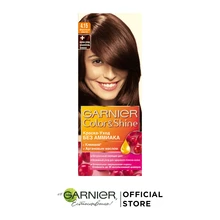 Garnier Краска-уход для волос "Color&Shine" с клюквой и аргановым маслом, без аммиака, оттенок 4.15, Морозный каштан, 110мл
