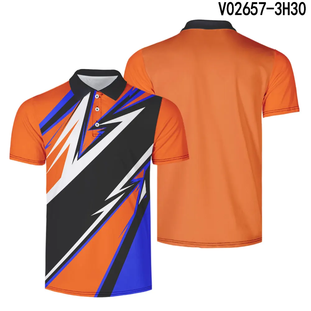 WAMNI 3D рубашка поло Повседневная Спортивная одежда теннисная футболка с отложным воротником реглан мужской Harajuku Высокое качество пуговицы поло - Цвет: V02657