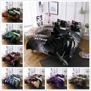 

Duvet Cover 3D new Superheroes Batman Superman clown children's room Bedding Sets King Queen full Twin Size 2/3pcs PillowCase