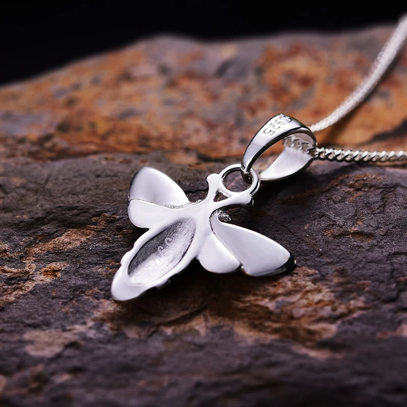 Lotus Fun 925 Sterling Silver handmade honey bee pendant for women gift pendant necklace silver pendant silver necklace charms