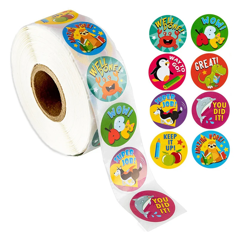 

500Pcs Cute Cartoon Ornament Sticker For Notes Hand Account DIY Decoration Kids Toy Stickers Multi Purpose Convenient Stickers