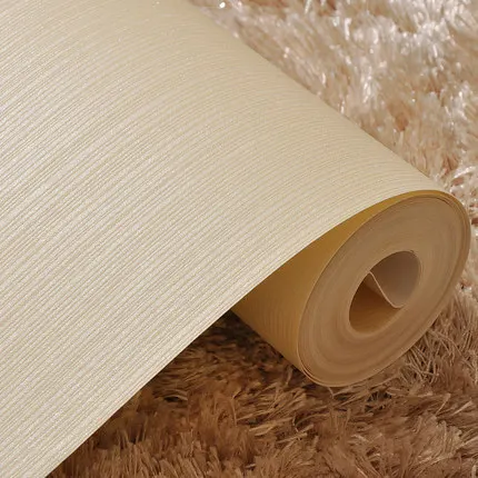 

Thick Nonwoven Fabric Plain Color Wallpaper Foaming Flocked Thin Stripe Hotel Clothing Store Solid Color Plain Color Wallpaper