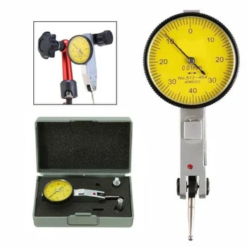 

Yellow Metal Lever Dial Test Indicator 0.01mm Precision Meter Gage W/ Mold Case