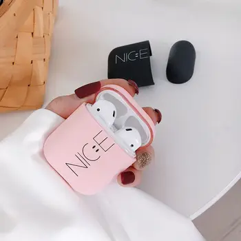 

Cartoon Cute Nice Word Matte Case for Apple Airpods 1 2 Shockproof Protective Cover Bluetooth Wireless Earphone Charging Box